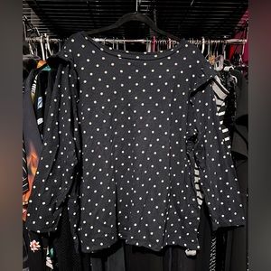 Old Navy Polka Dot Long Sleeve Tee w/ Ruffles | 2XL